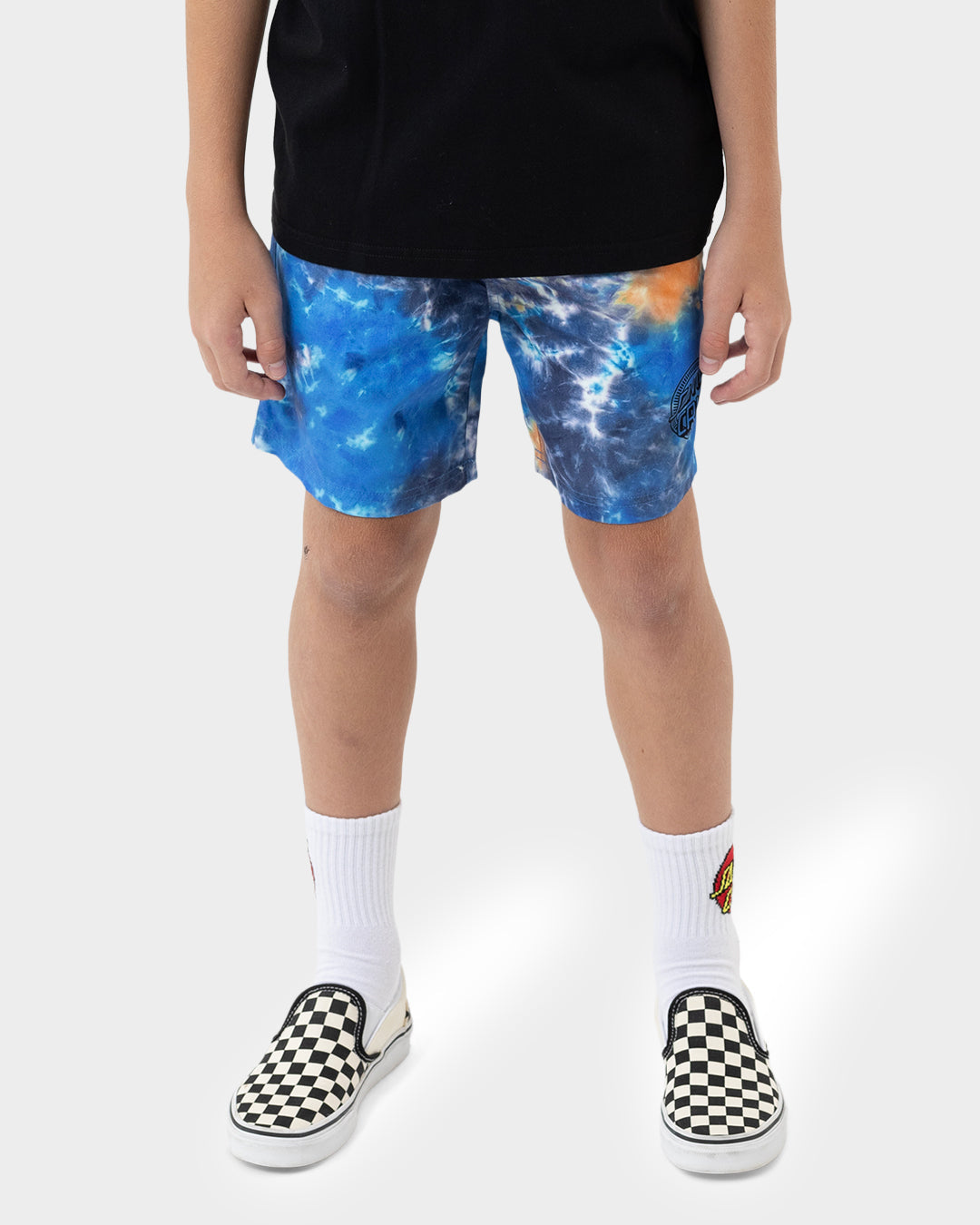 Santa Cruz Industrial Dot Mono Boardshort Blue Tie Dye - detail view