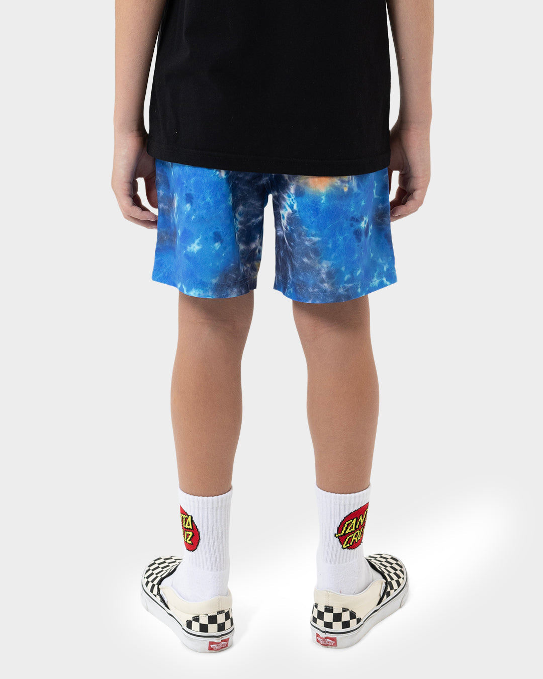 Santa Cruz Industrial Dot Mono Boardshort Blue Tie Dye - worn on model