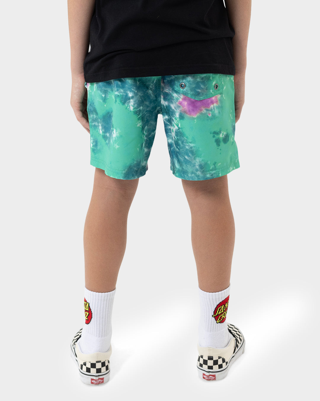 Santa Cruz Industrial Dot Mono Boardshort Light Green Tie Dye - detail view