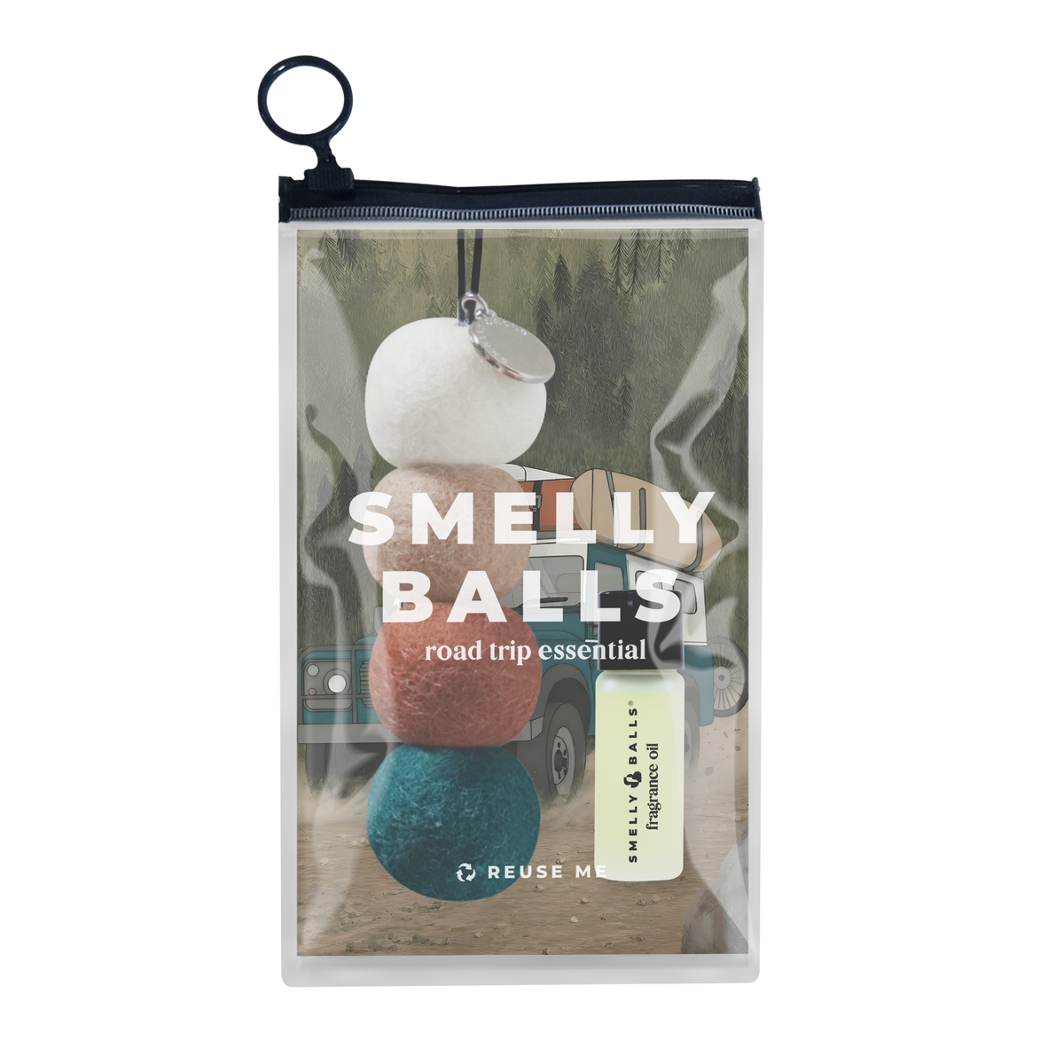 Smelly Balls Mirage gift set packaging with Fresh Ride oil
