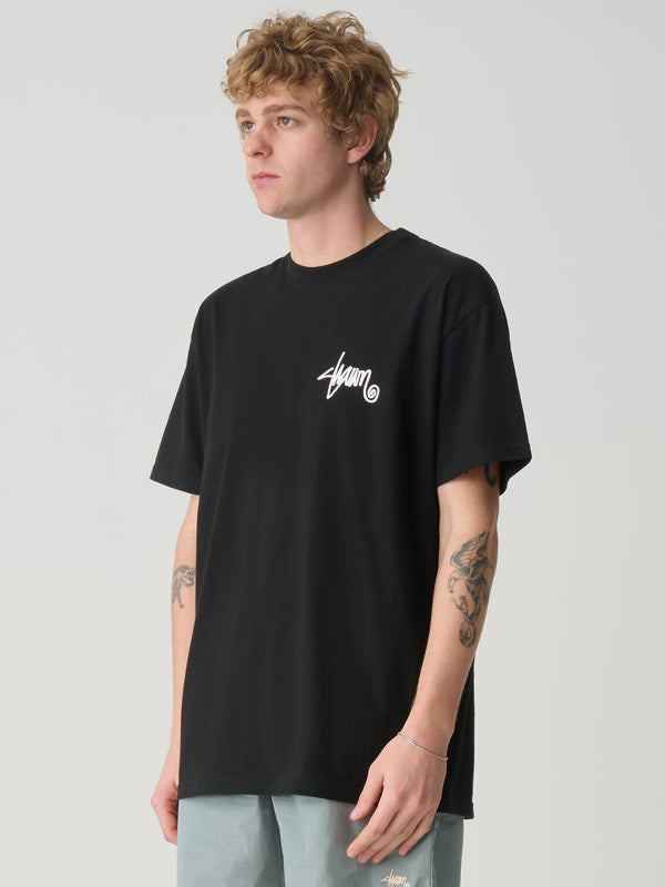 S.Double Shawn Script Tee - Black (view 3)