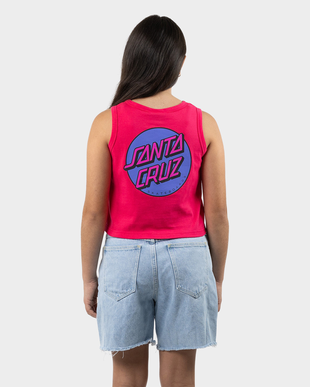 Santa Cruz Other Dot Chest Crop Tank - Pink (view 3)