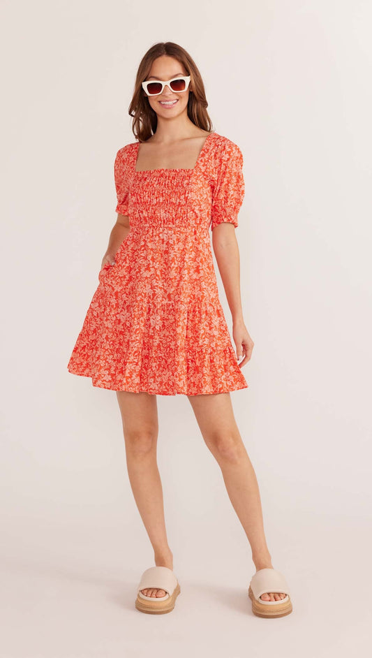 Shayna Puff Sleeve Mini Dress - Ditzy Floral