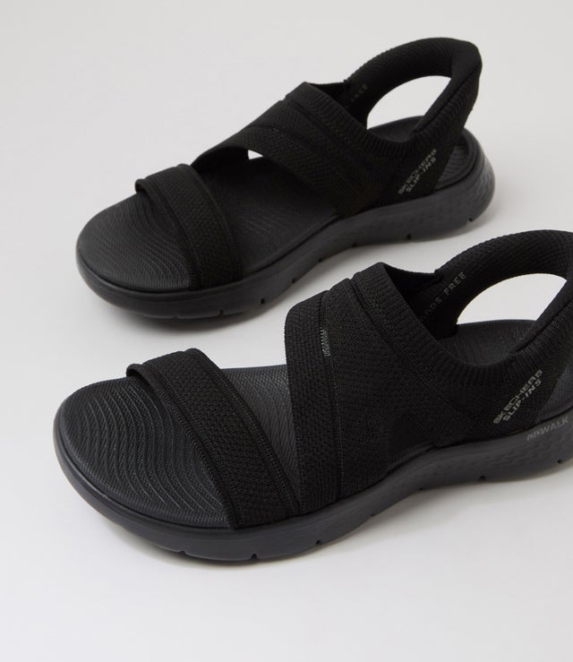 Skechers Go Walk Flex Sandal Glimmer Up - Black (view 5)