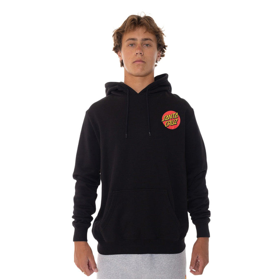 Classic Dot Front Hoodie - Black