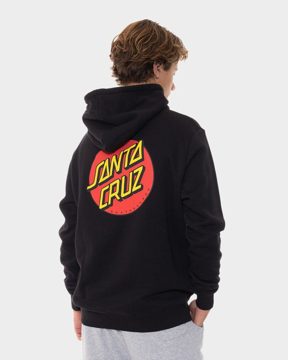 Classic Dot Front Hoodie - Black