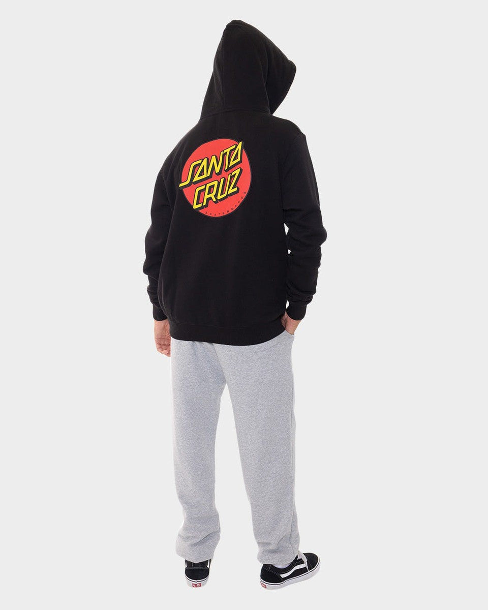 Classic Dot Front Hoodie - Black