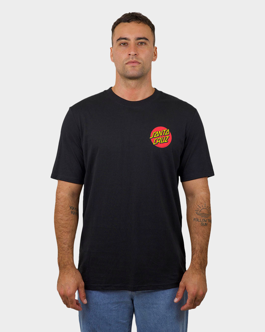 Santa Cruz Classic Dot Chest Tee Black front