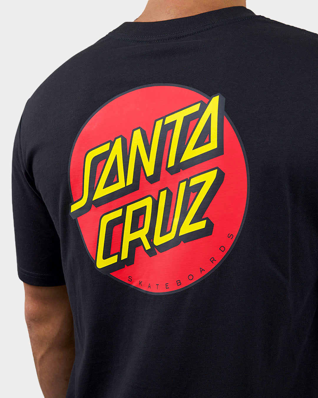 Santa Cruz Classic Dot Chest Tee Black back print