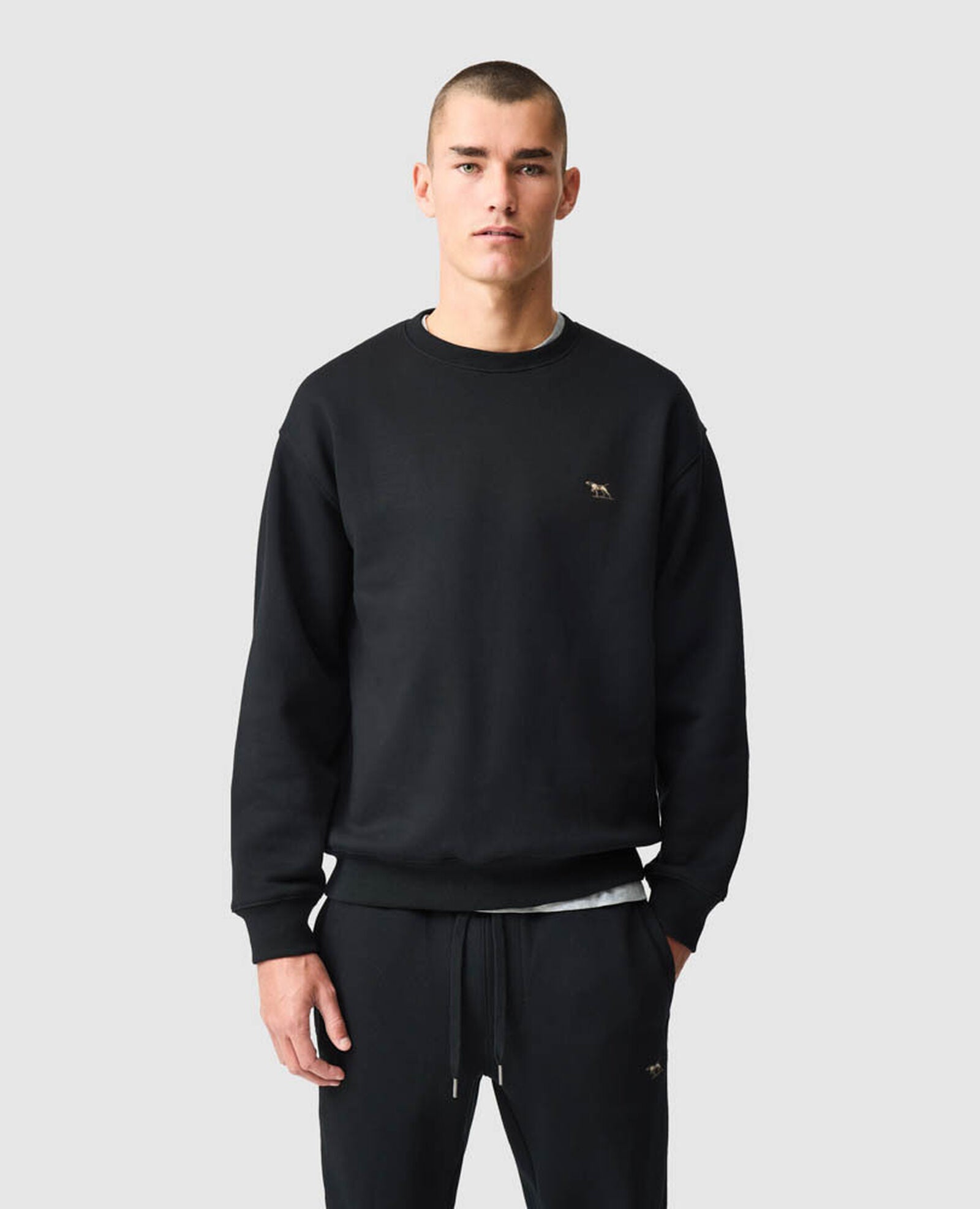 Otago Crew Neck Sweat - Noir