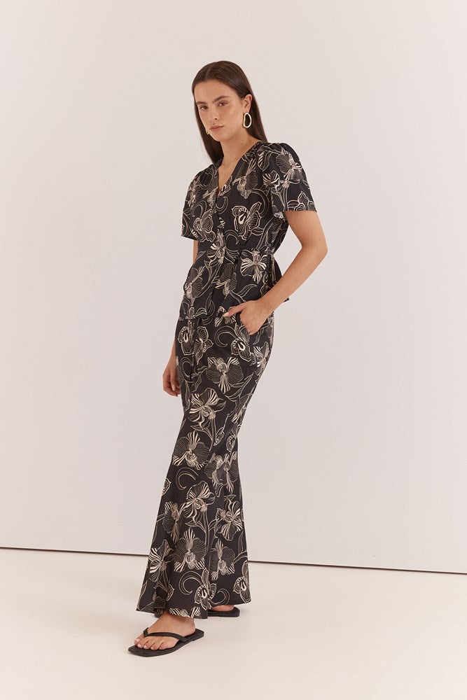 Ferras Bias Cut Pant - Snap Dragon