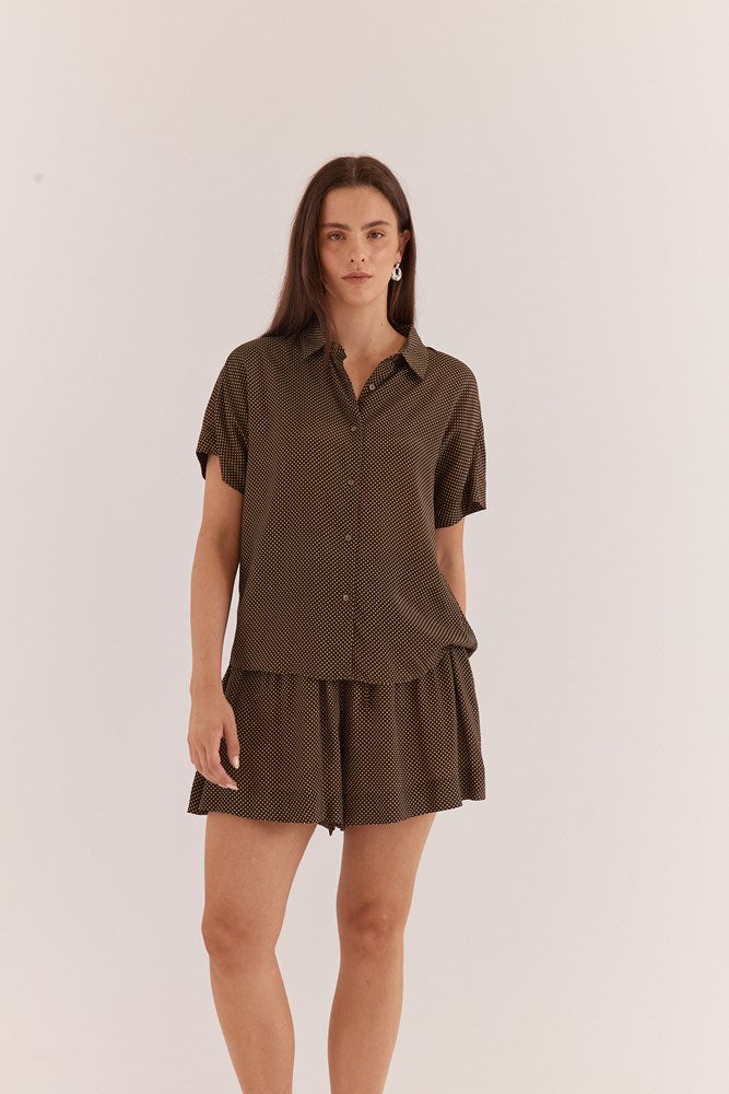 Lune Relaxed Short - Micro Dot
