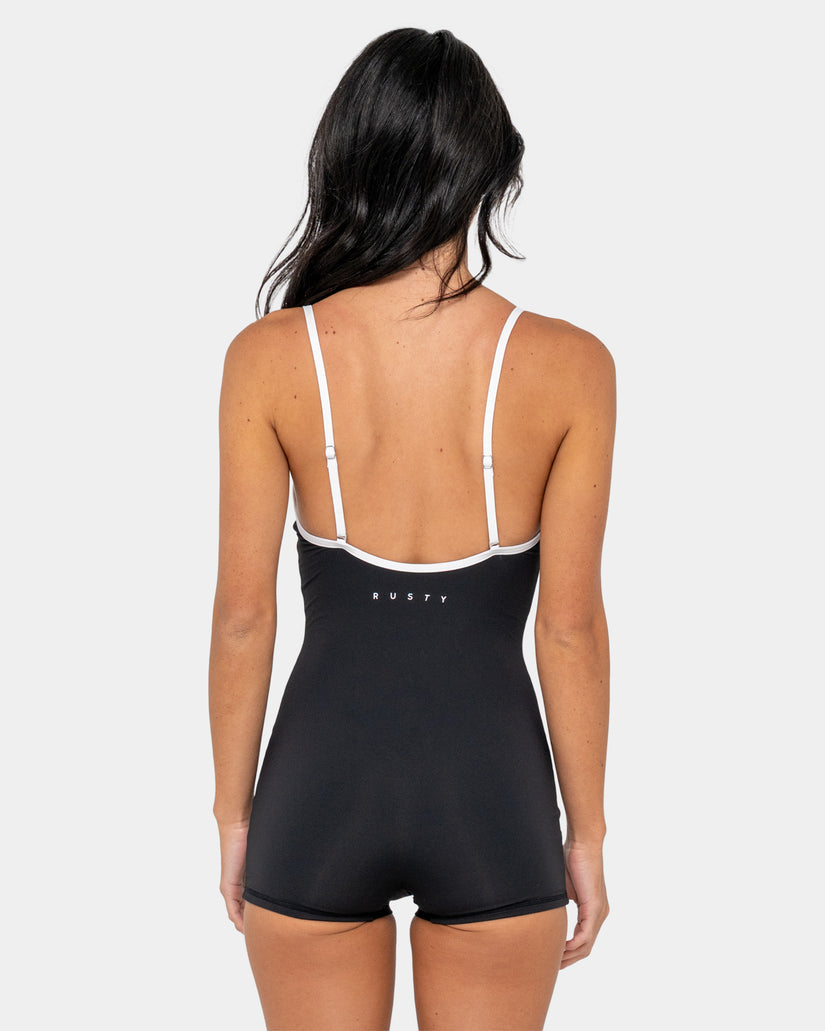 Rusty Essentials Contrast Romper One Piece - Black (view 3)