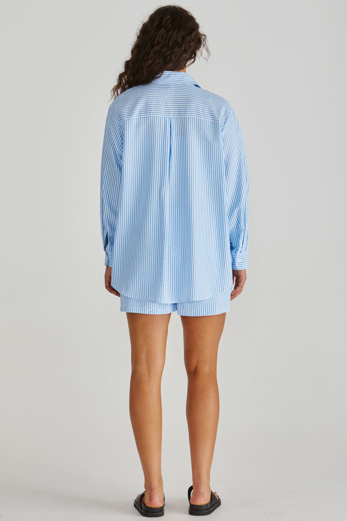 Alani Shirt - Blue White Stripe