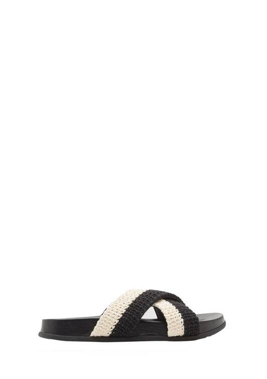Syenna Slides - Black / Cream