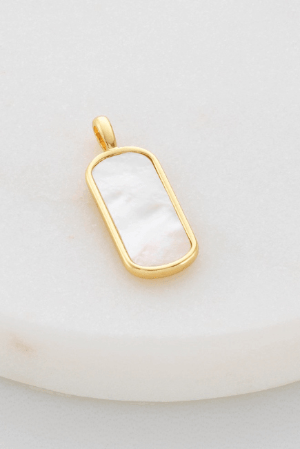 Mother of Pearl Charm - Gold