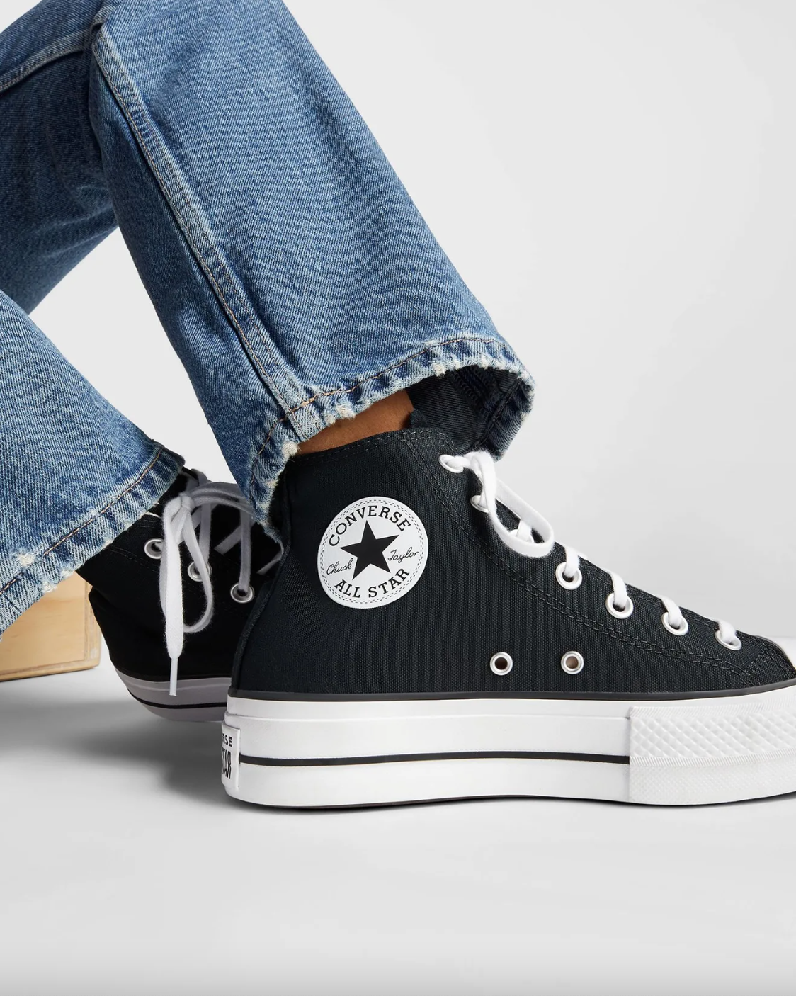 Chuck Taylor High Top Canvas Lift - Black - Catani Clothing