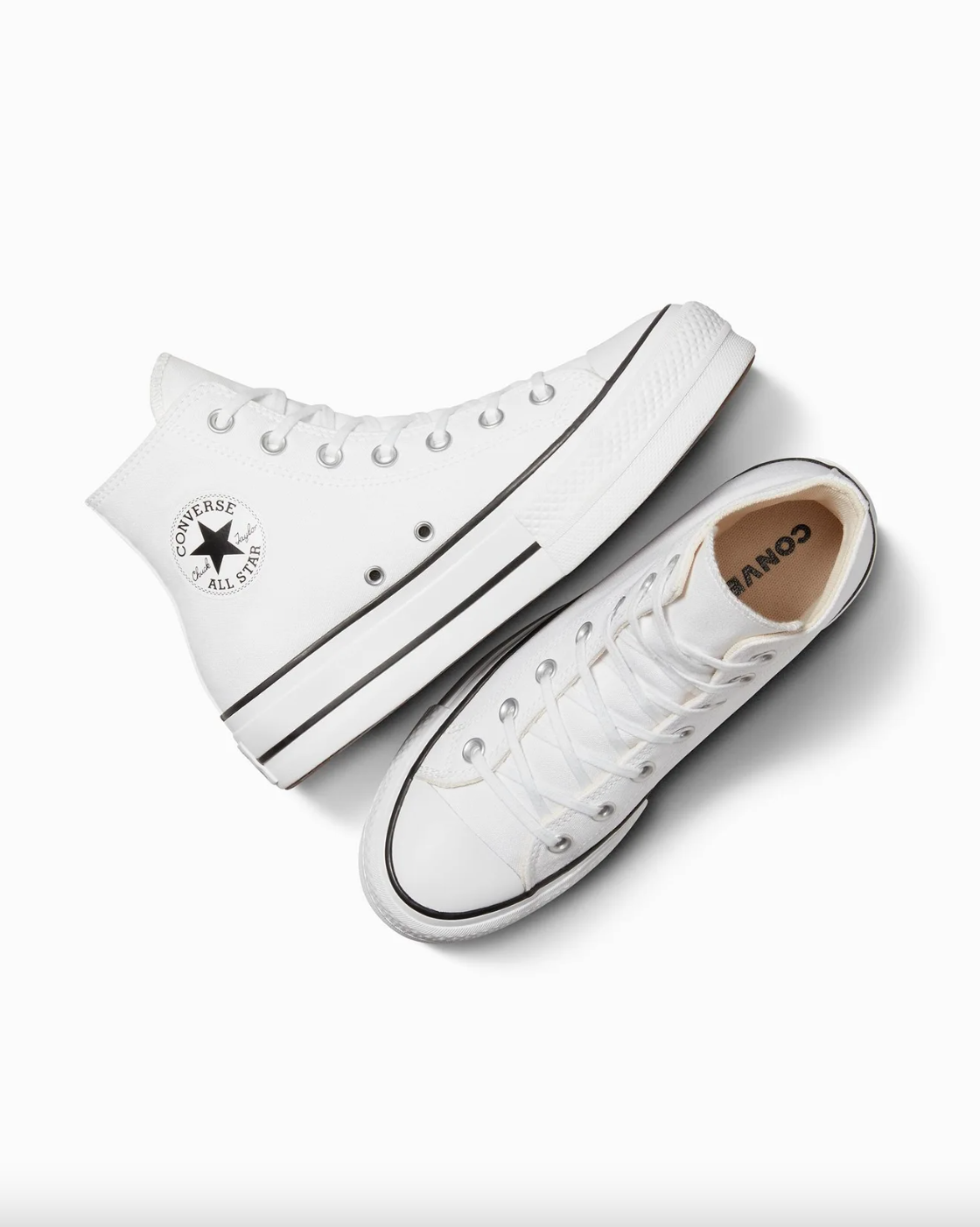 Converse Chuck Taylor High Top Canvas Lift - White (view 4)