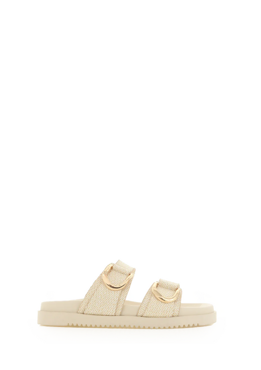 Areli Sandal - Cream Raffia