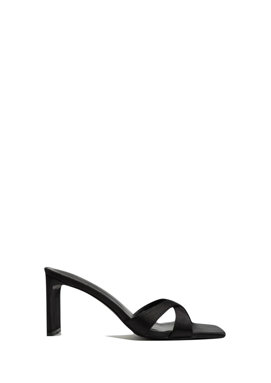 Kelsie Heel - Black Satin