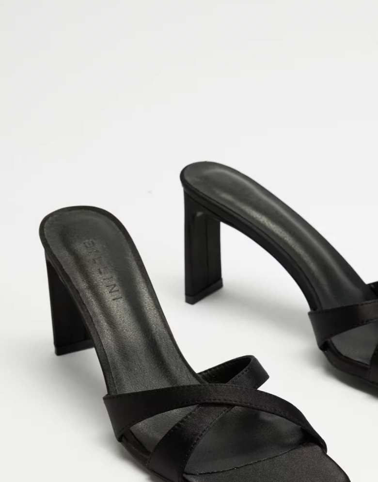 Kelsie Heel - Black Satin