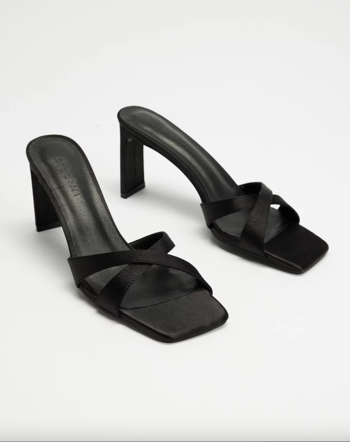 Kelsie Heel - Black Satin