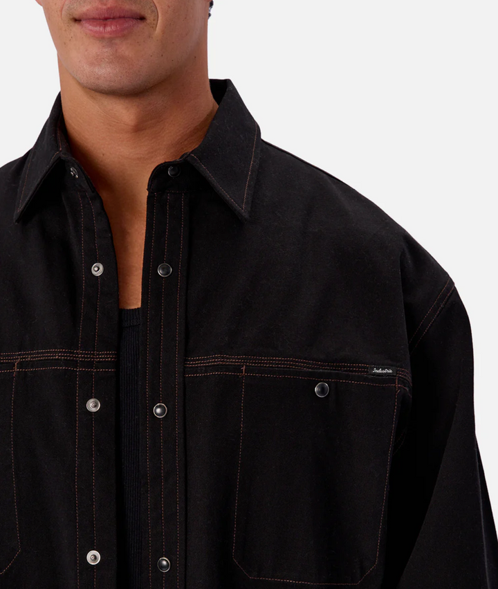 Industrie The Nebraska LS Shirt - Black (view 3)