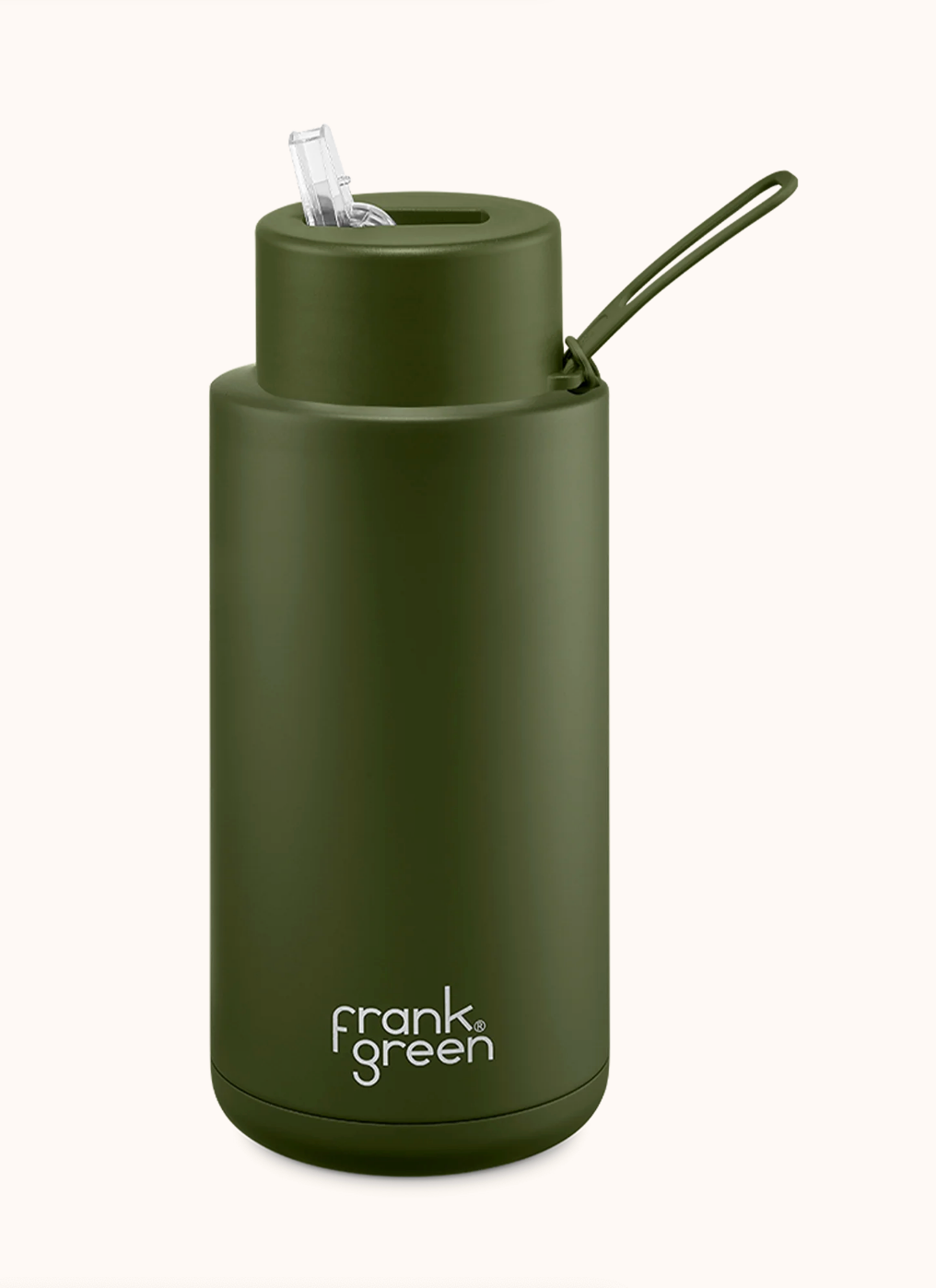 1L / 34oz - Ceramic Reusable Bottle with Straw Lid
