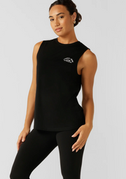 Lotus Muscle Tank - Black - Catani Clothing