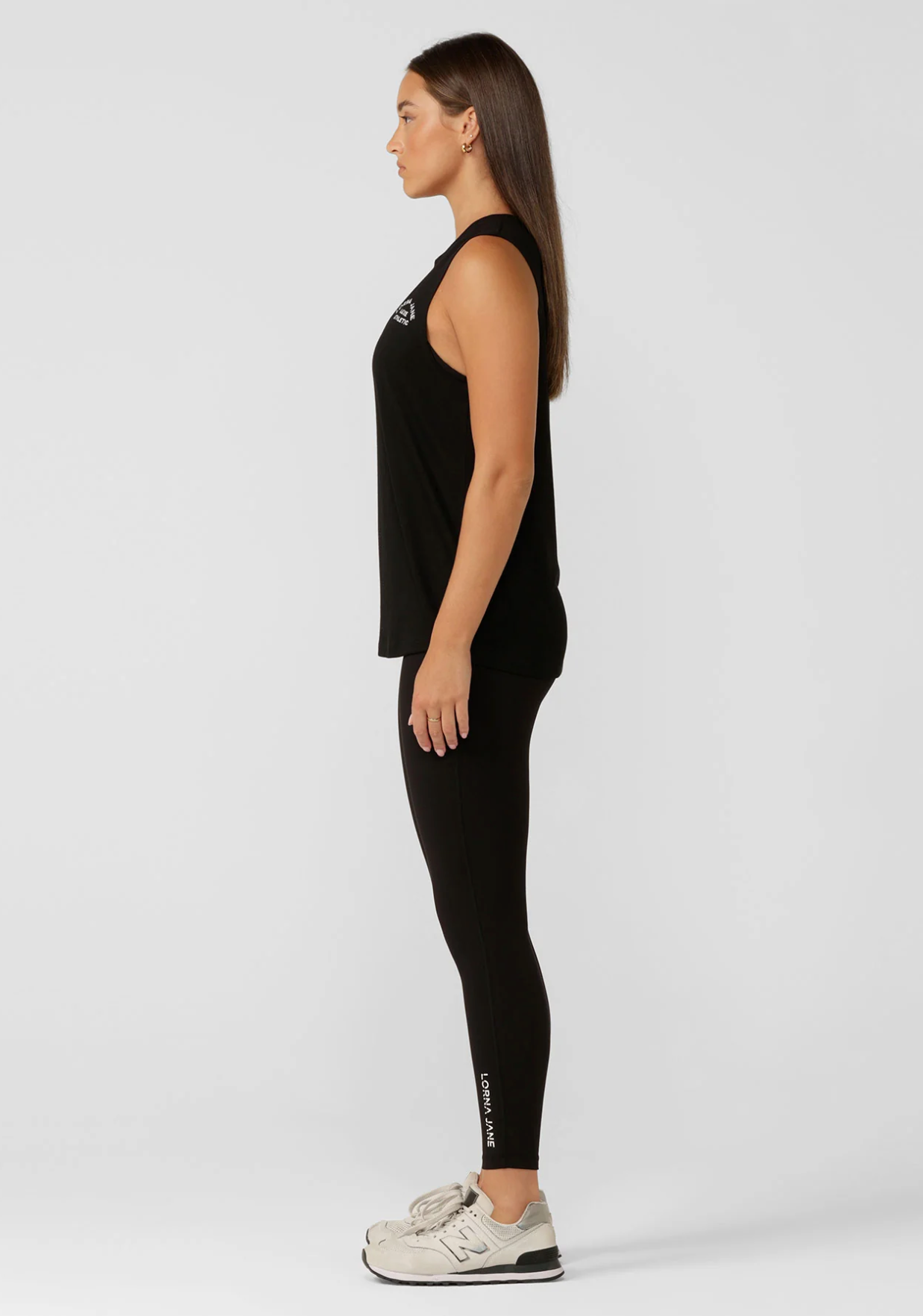Lorna Jane Lotus Muscle Tank - Black (view 5)