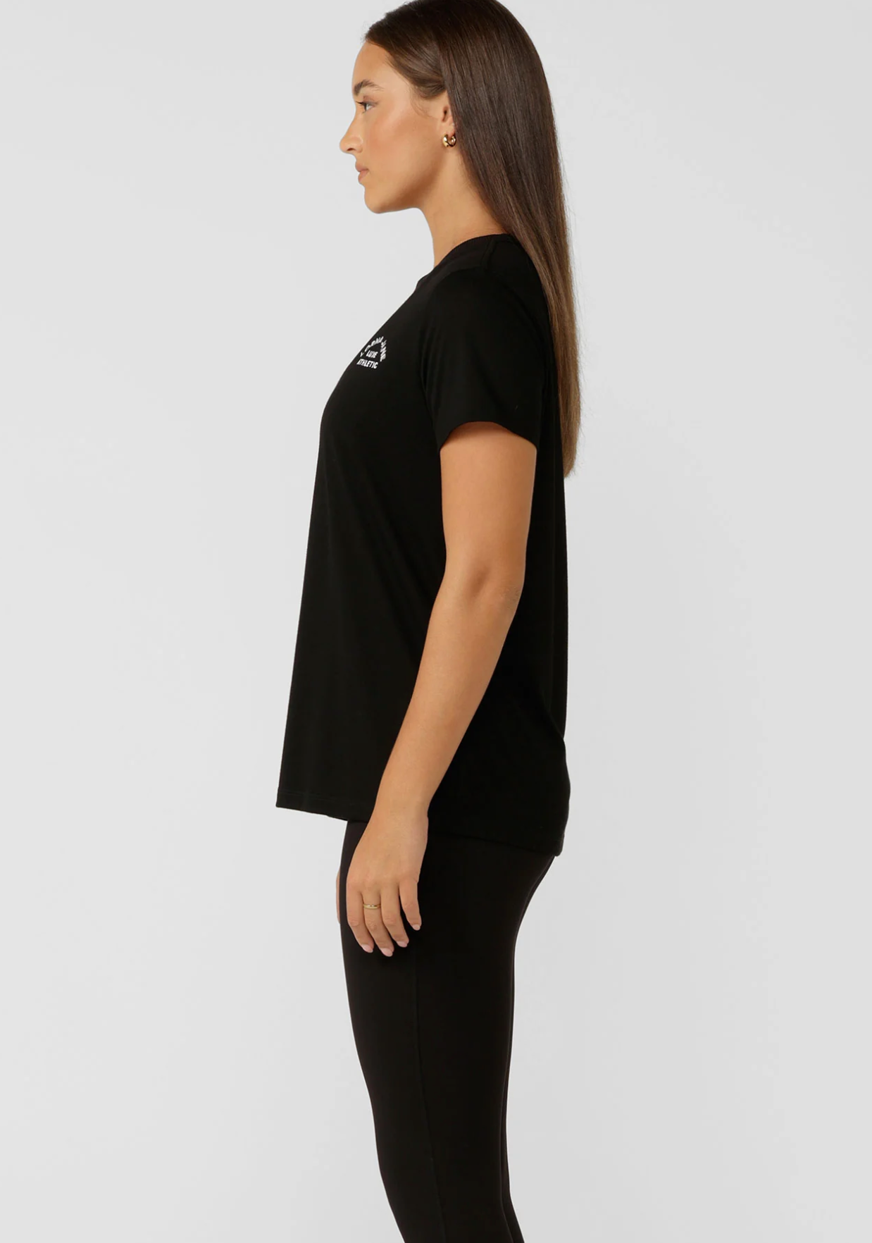 Lorna Jane Lotus Tee - Black (view 3)