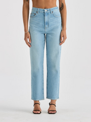 Hi Straight Jean - Faded Blue - Catani Clothing