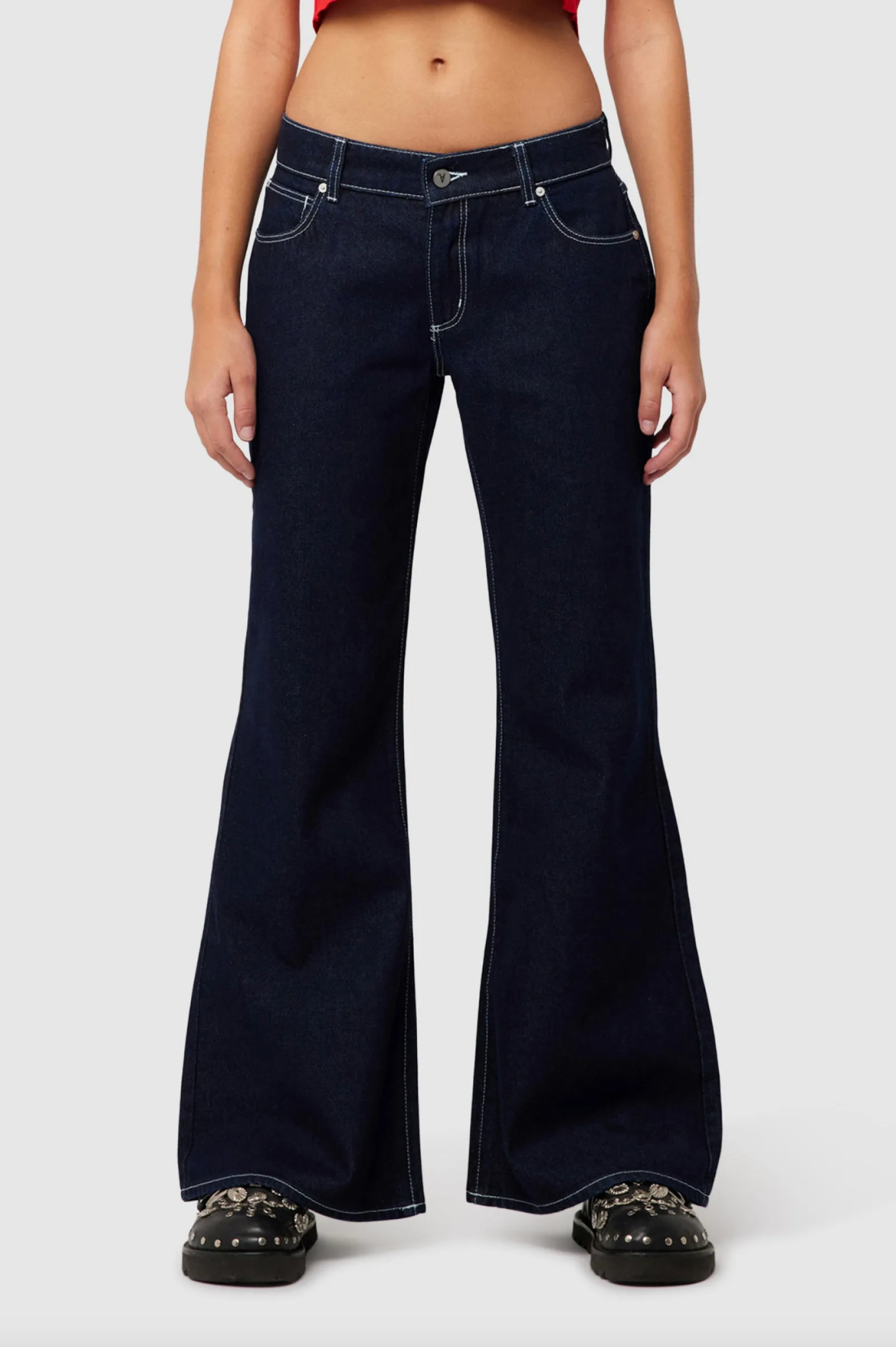99 Low Baggy Flare - Nicky Rinse Denim