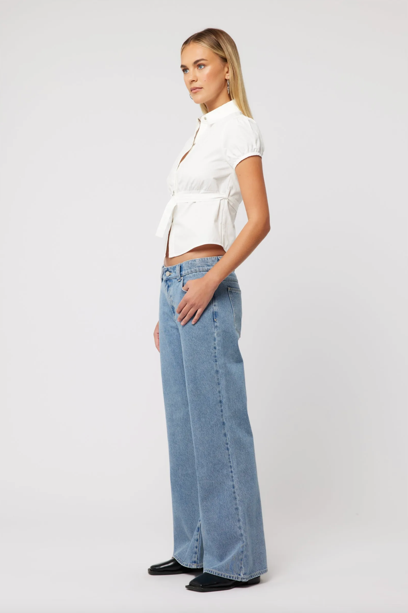 99 Baggy Flare - Paris Mid Blue