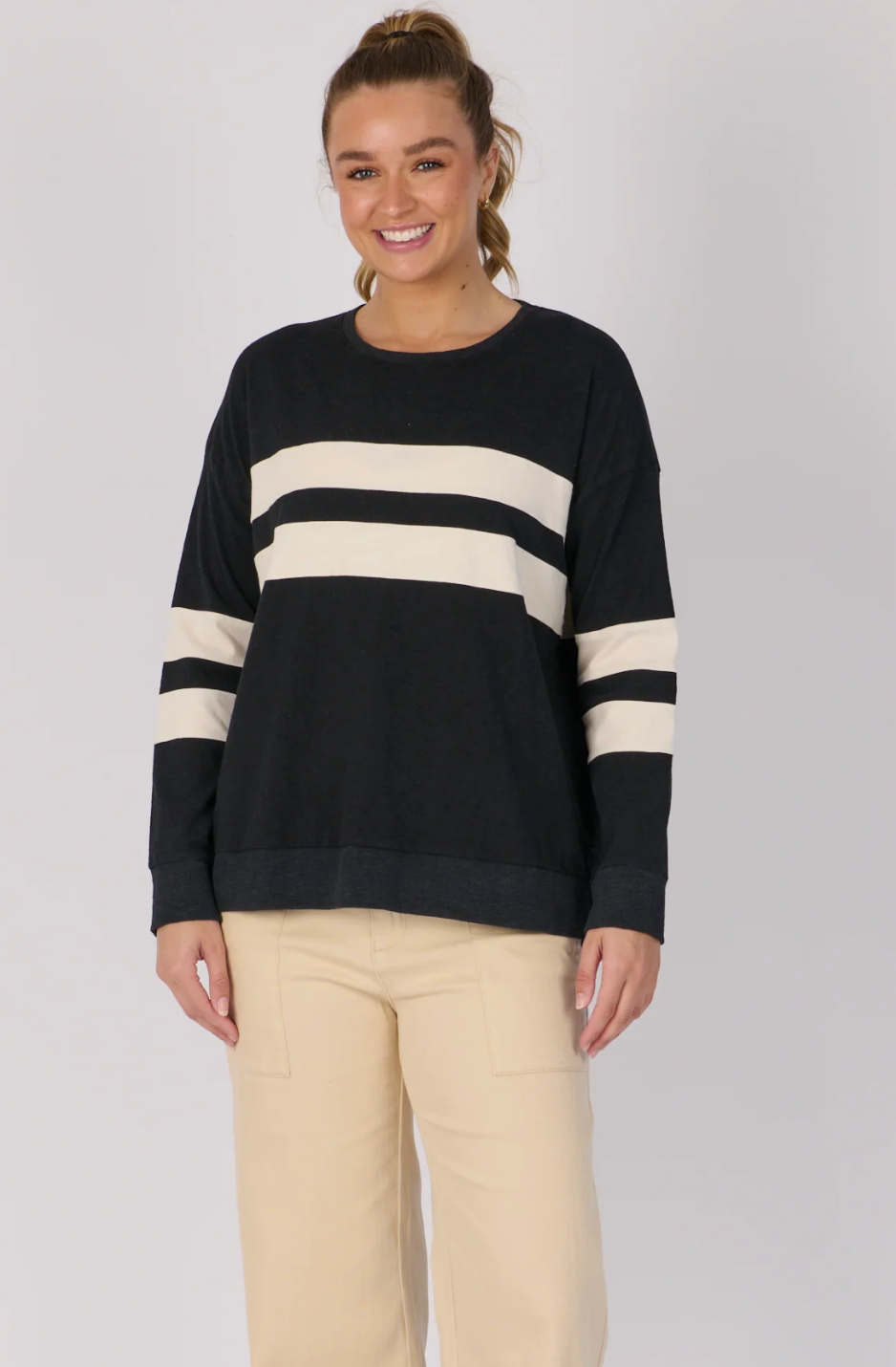 Panel Stripe Tee - Black Combo