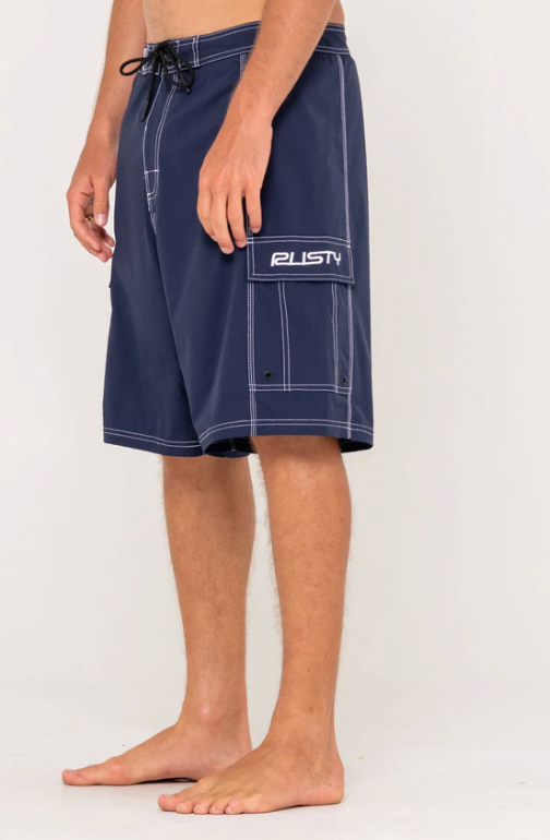 Pick Pocket Fixed Waist Boardshort - Navy Blue