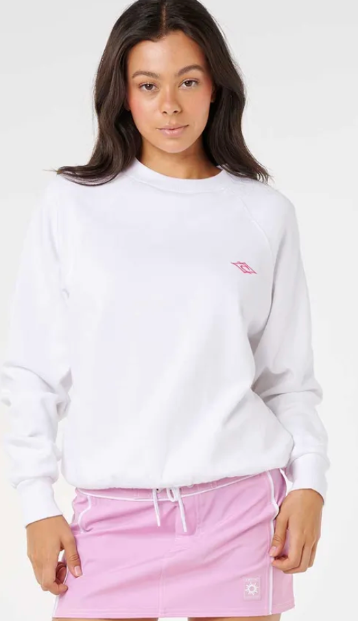 Rip Curl SG Curren Relaxed Crew - Optical White (view 4)