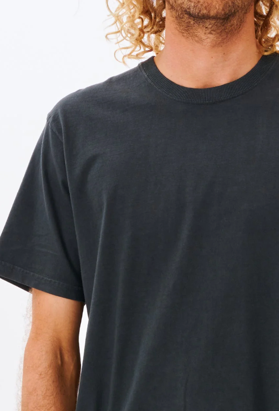 Rip Curl Plain Wash Tee - Washed Black (view 5)