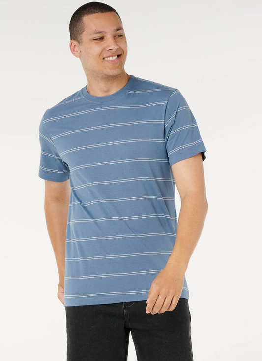 Plain Stripe Tee - Bluefin