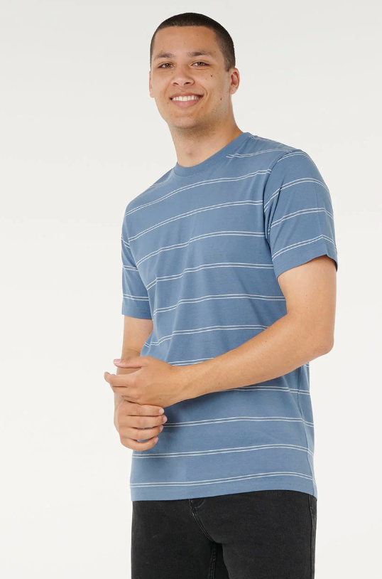 Plain Stripe Tee - Bluefin