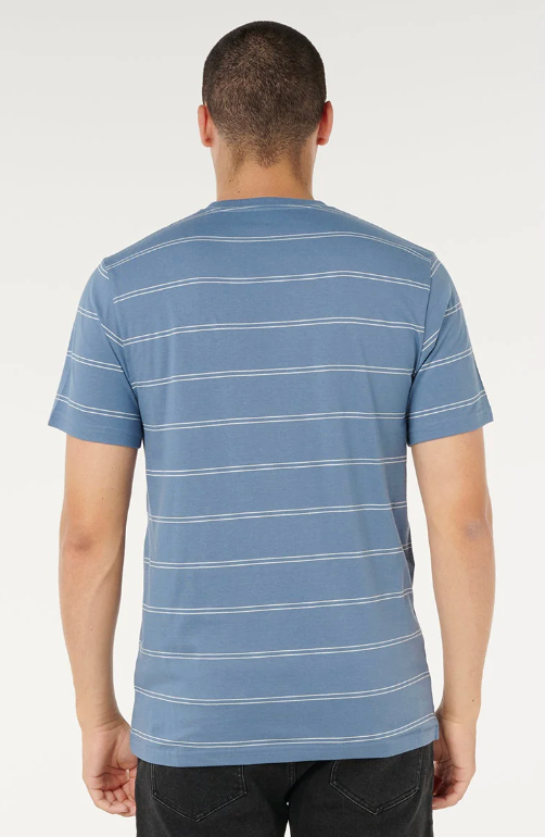 Plain Stripe Tee - Bluefin