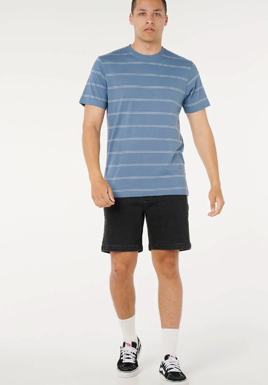 Plain Stripe Tee - Bluefin
