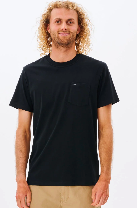 Plain Pocket Tee - Black