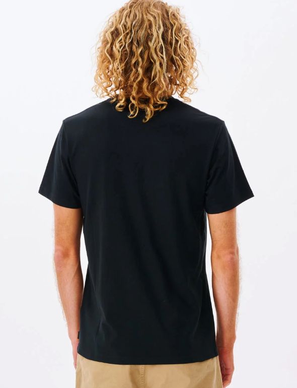 Rip Curl Plain Pocket Tee - Black (view 3)