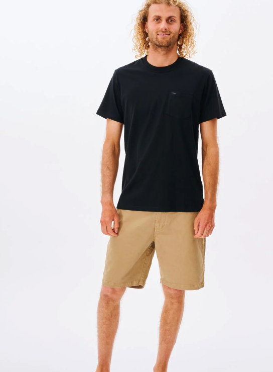 Rip Curl Plain Pocket Tee - Black (view 4)