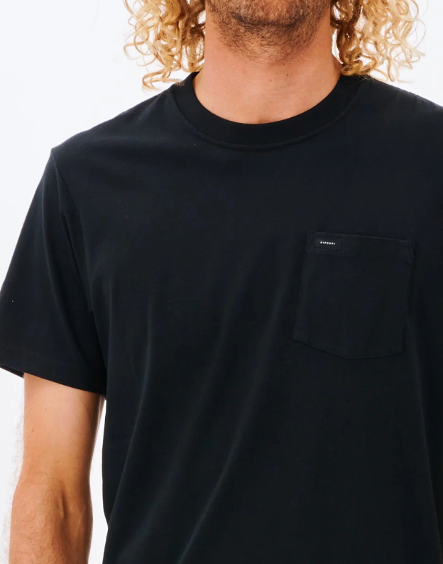 Rip Curl Plain Pocket Tee - Black (view 5)