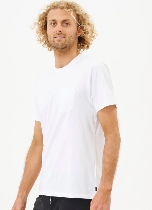 Plain Pocket Tee - White