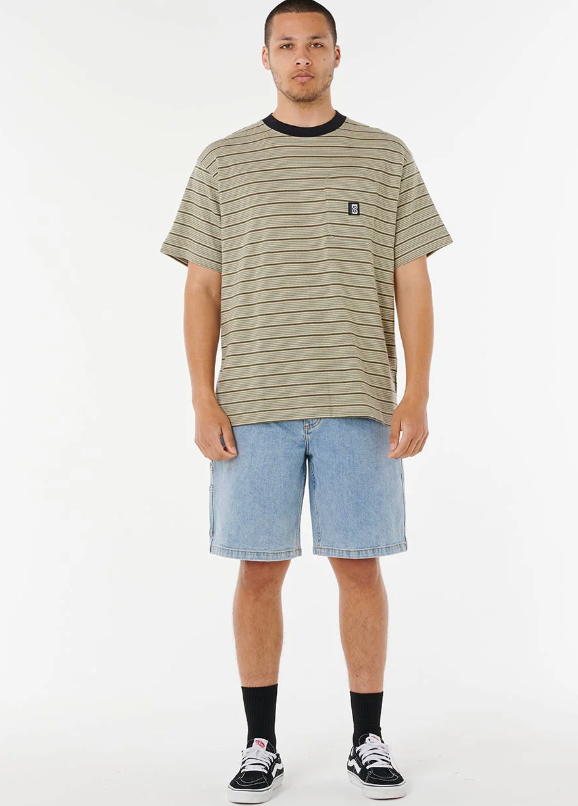 Rip Curl Search Essentials Tee - Khaki Sand (view 4)