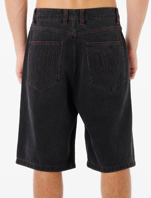 Rip Curl Archive Goth Denim Walk Short - Washed Black (view 3)