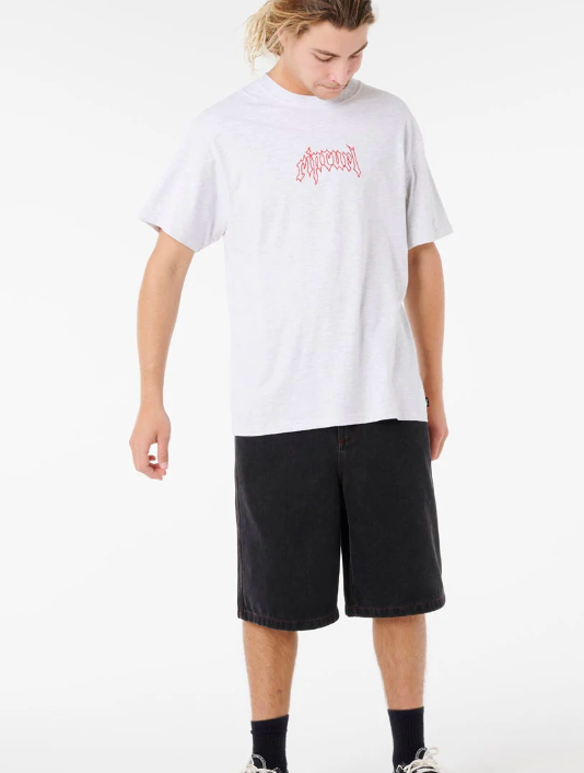 Archive Goth Denim Walk Short - Washed Black